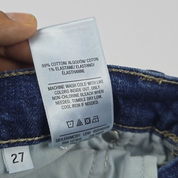 Hudson -1165 Natalie Midrise Slim Boyfriend Crop Jeans Altered hem Inseam 20" 27 - Picture 9 of 9